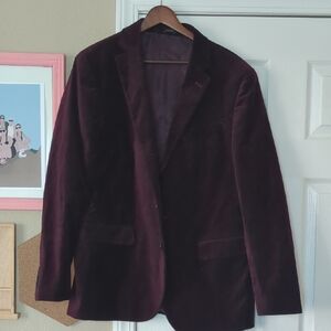 jf j.ferrar Deep Maroon Blazer